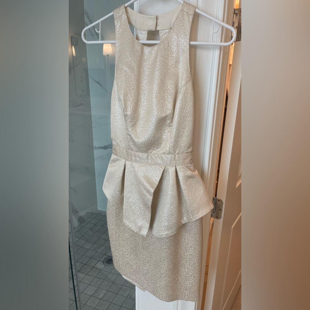 Keepsake The Label Sparkly Open Back Dress (XS)